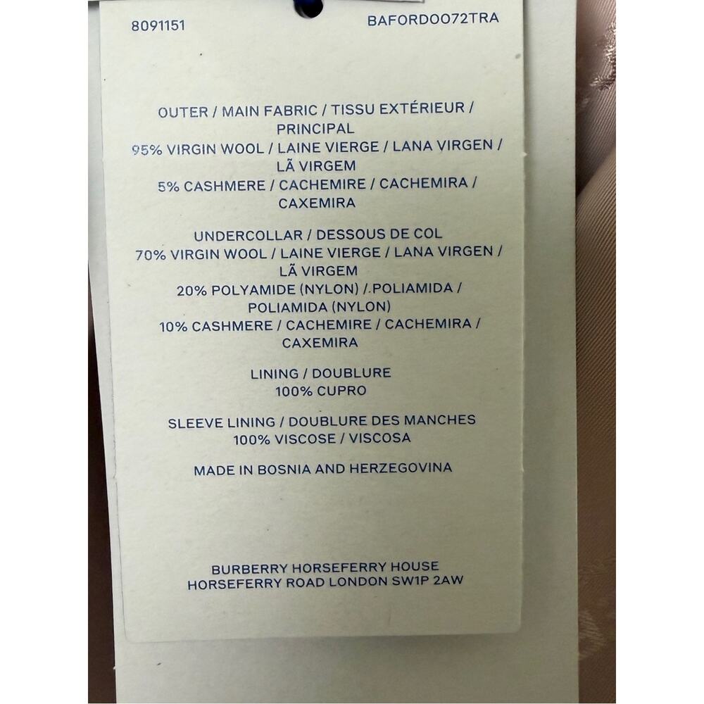 Burberry Women’s Long Belted Cashmere blend long coat $2590 US8 - Picture 12 of 12